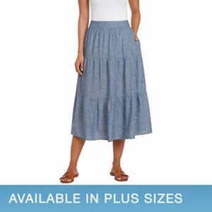 Matty M Ladies' Tiered Midi Skirt